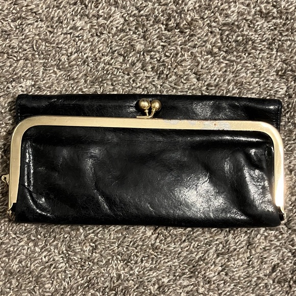 Black Leather HOBO Women’s Wallet Clutch - Picture 1 of 15